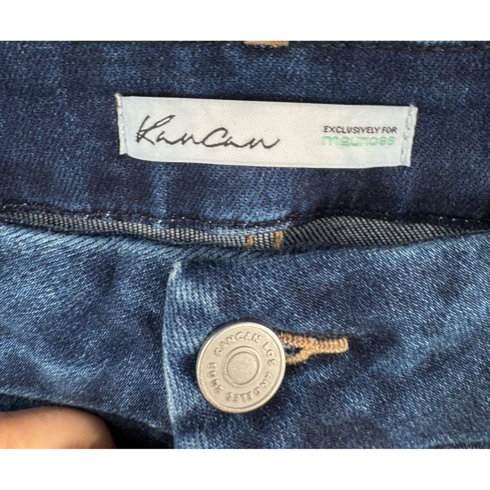 KanCan Size 22 Dark Wash High Rise Cropped straight leg 90s‎ preppy stretch - Picture 2 of 8
